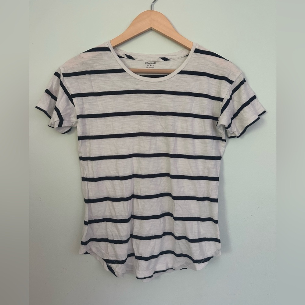 Madewell striped whisper cotton crew neck tee